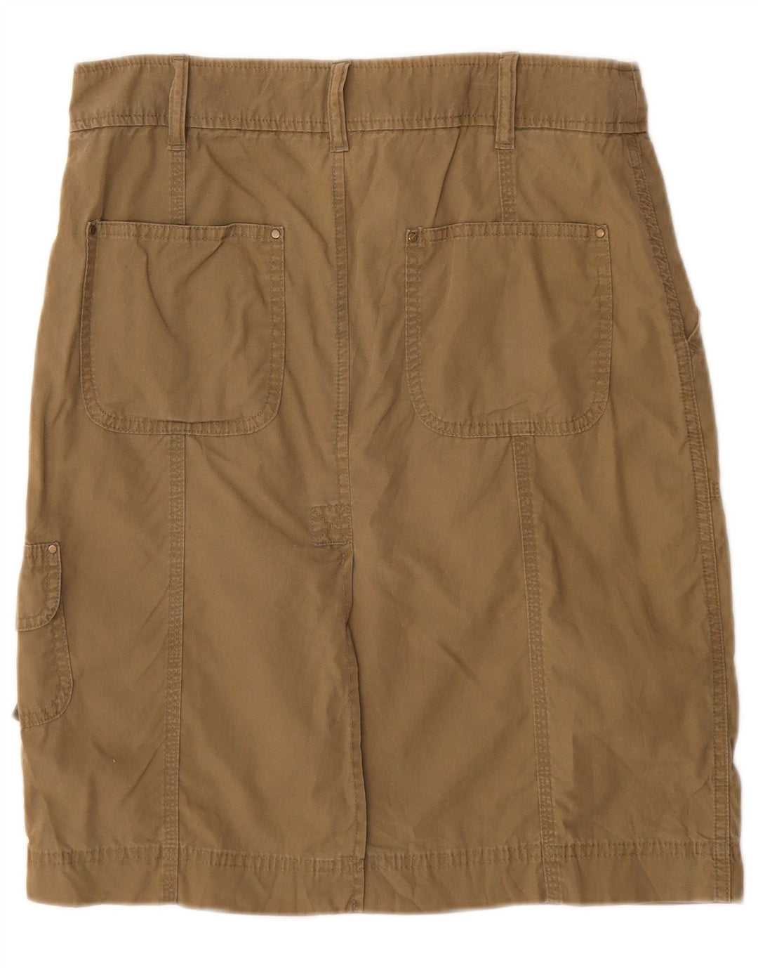 Marks & Spencer Womens Cargo Skirt UK 10 Small W28  Beige Cotton