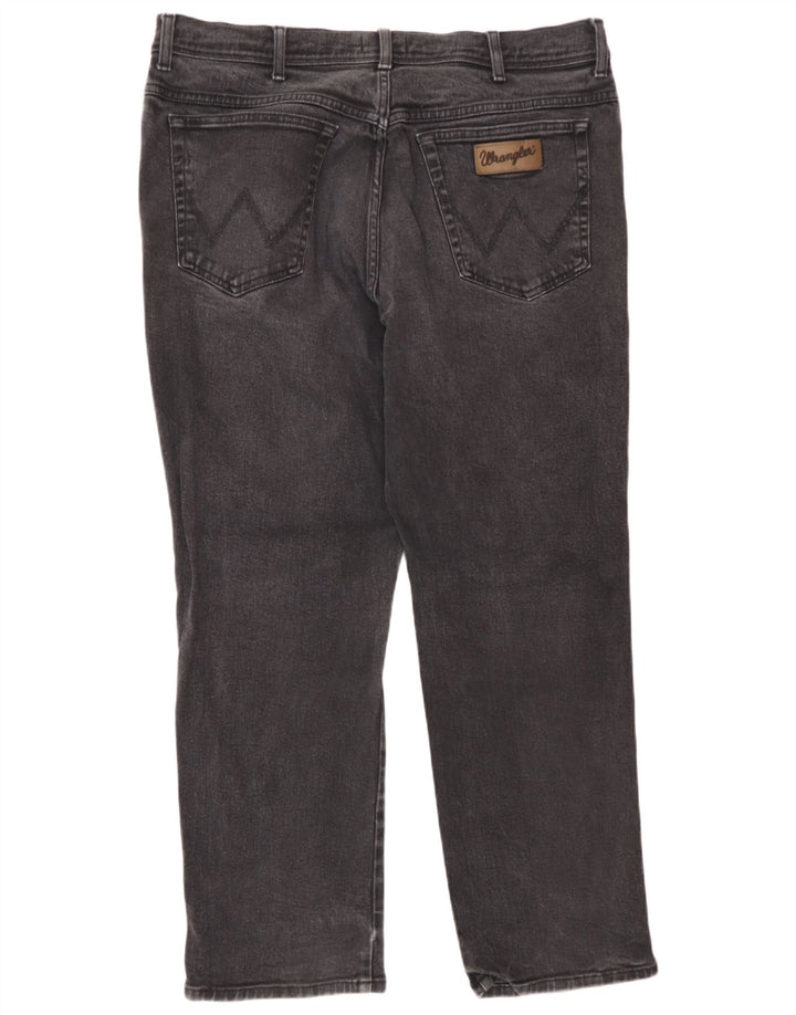 Wrangler Mens Texas Straight Jeans W40 L30 Grey Cotton