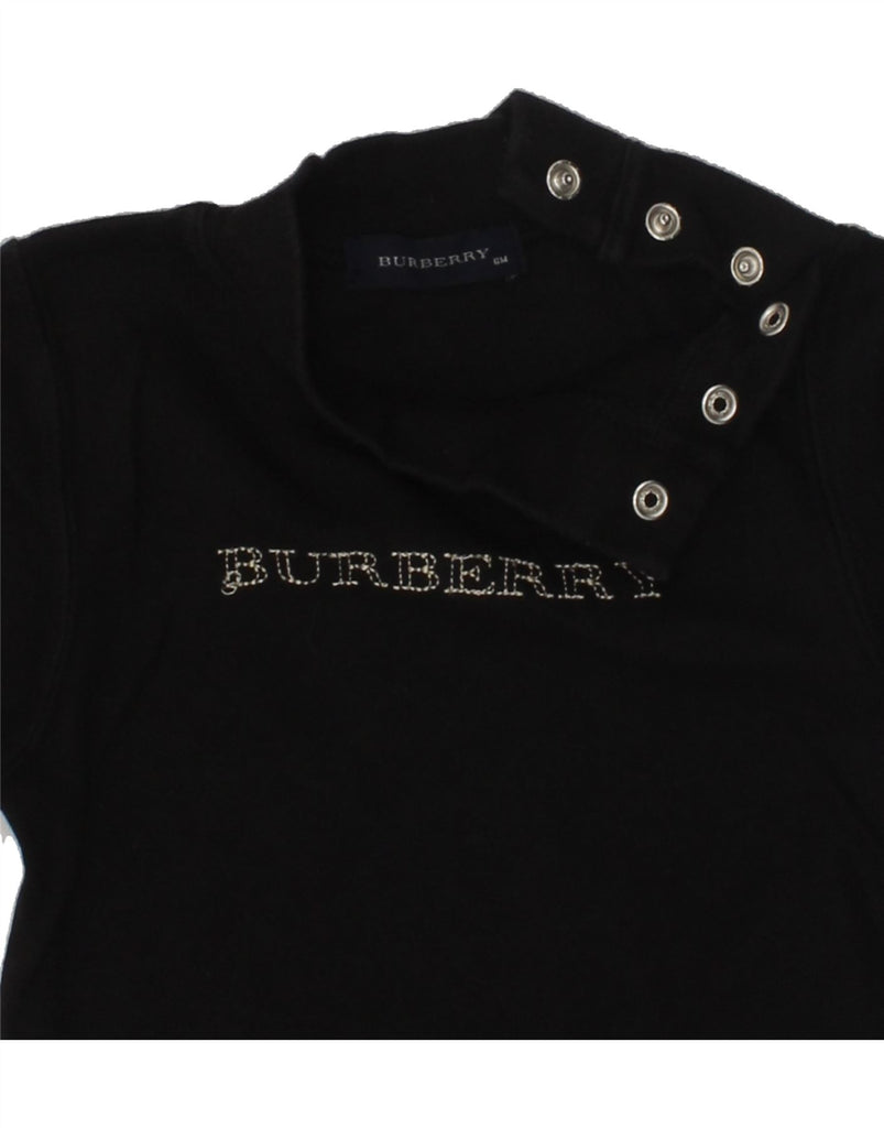 BURBERRY Baby Boys Graphic Sweatshirt Jumper 3-6 Months Black Cotton | Vintage Burberry | Thrift | Second-Hand Burberry | Used Clothing | Messina Hembry 