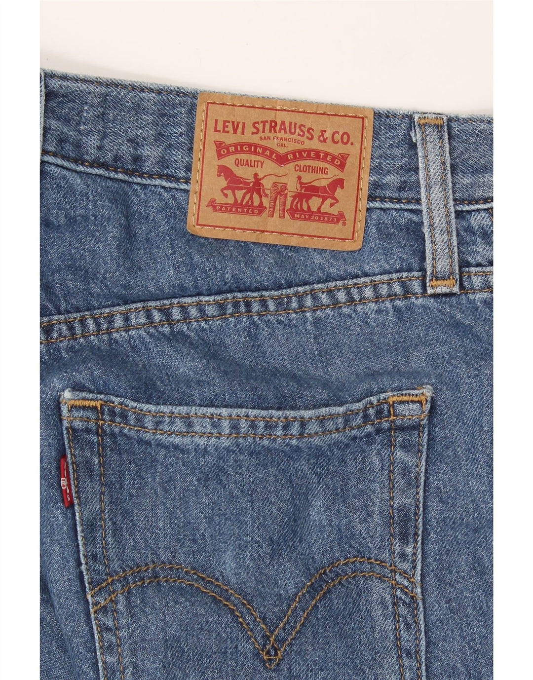 LEVI'S Womens High Waist Straight Jeans W28 L29 Blue Cotton Vintage Levi's and Second-Hand Levi's from Messina Hembry 