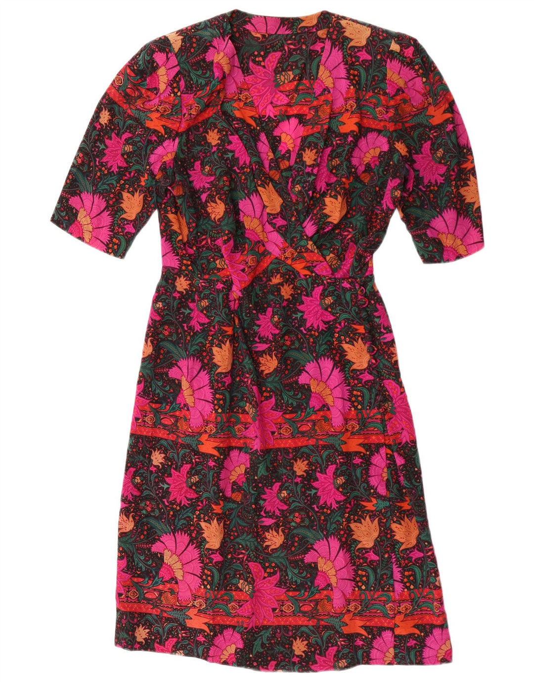 Vintage Womens A-Line Dress UK 14 Medium Multicoloured Floral