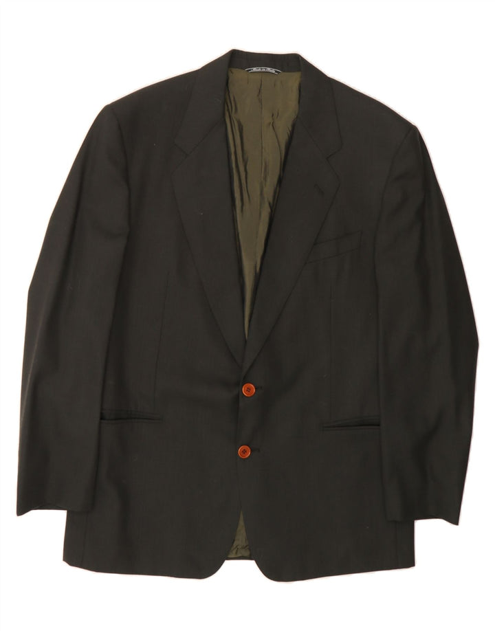 GIANFRANCO FERRE Mens 2 Button Blazer Jacket IT 52 XL Green Virgin Wool Vintage Gianfranco Ferre and Second-Hand Gianfranco Ferre from Messina Hembry 