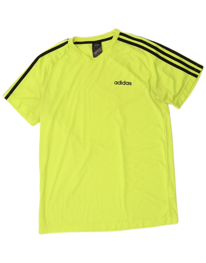 ADIDAS Mens Climalite T-Shirt Top Medium Green Polyester