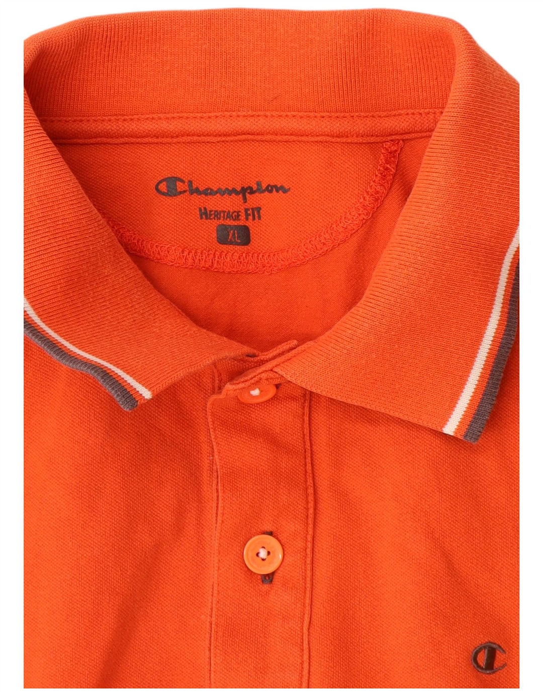 Champion Mens Heritage Fit Polo Shirt XL Orange