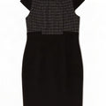 Marks & Spencer Womens Sheath Dress UK 14 Medium Black Check Polyester