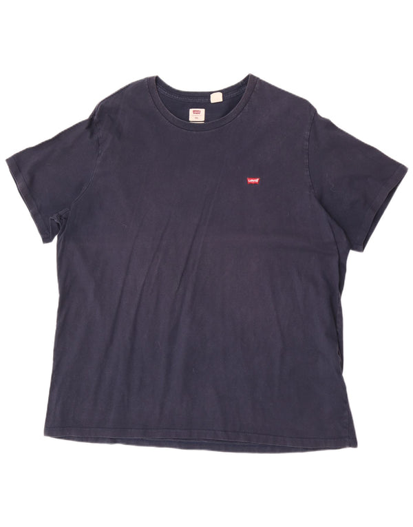 Levi's Mens Standard T-Shirt Top 2XL Navy Blue Cotton