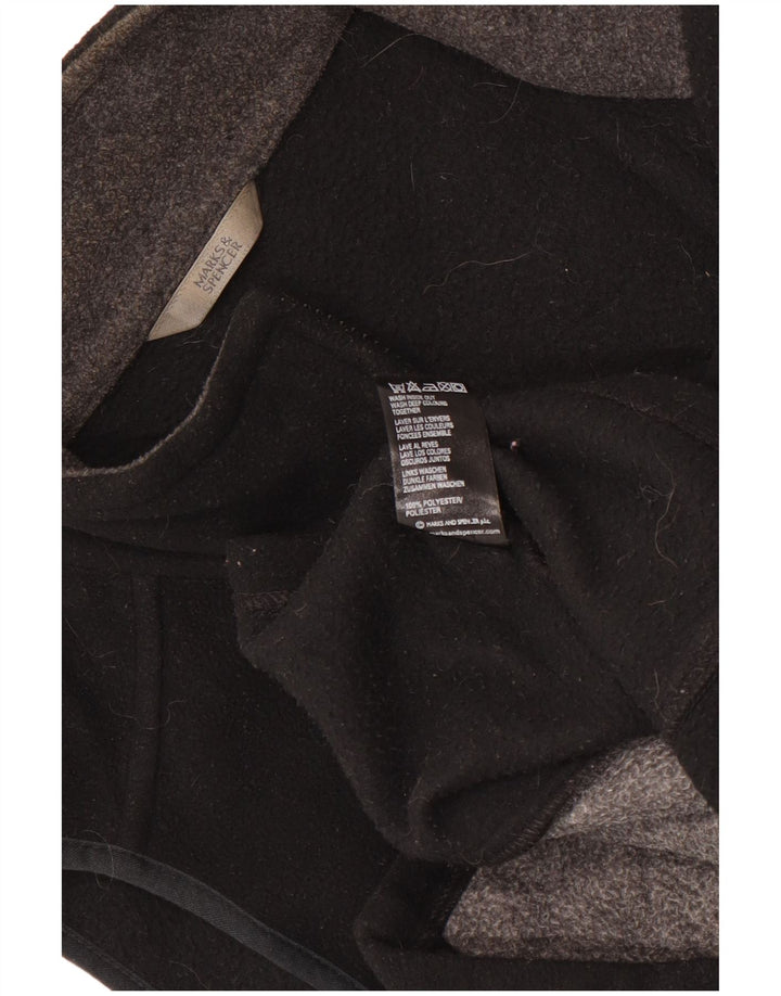 Marks & Spencer Womens Fleece Gilet UK 10 Small Black Polyester