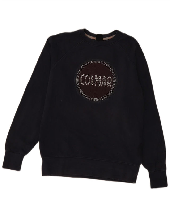 Colmar Mens Graphic Sweatshirt Jumper Small Navy Blue