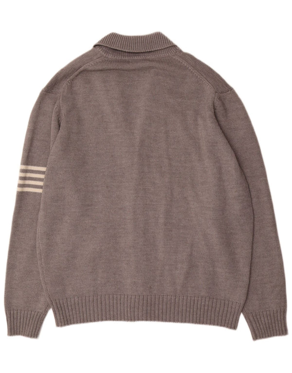 Conte of Florence Mens Cardigan Sweater 3XL Grey Wool