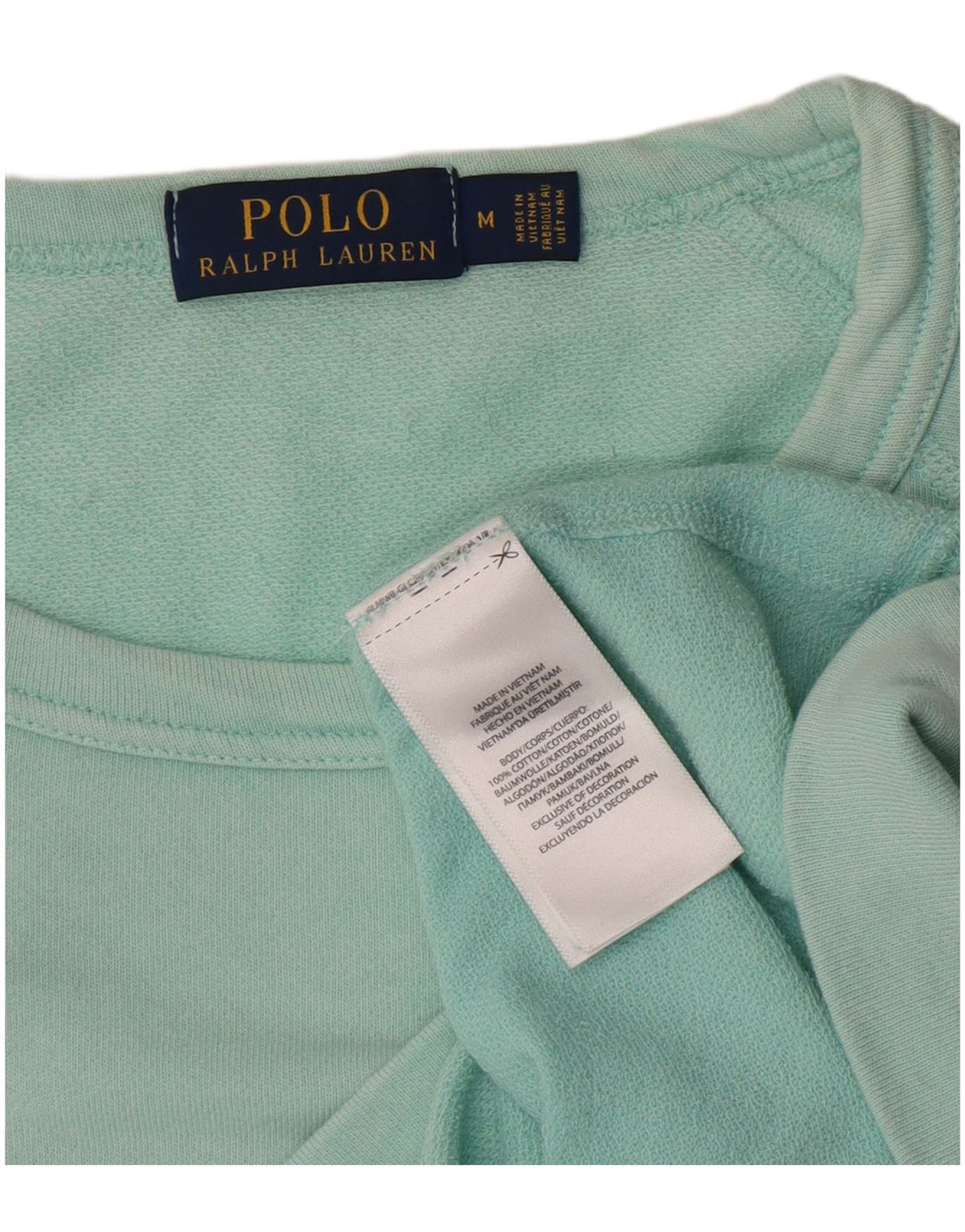 Polo Ralph Lauren Mens Top Long Sleeve Medium Turquoise Cotton