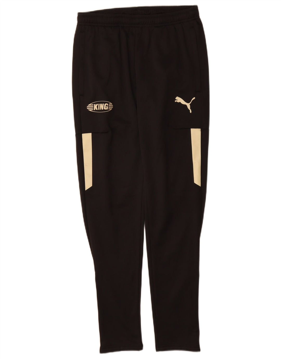Puma Mens Graphic Tracksuit Trousers Small Black Colourblock Polyester
