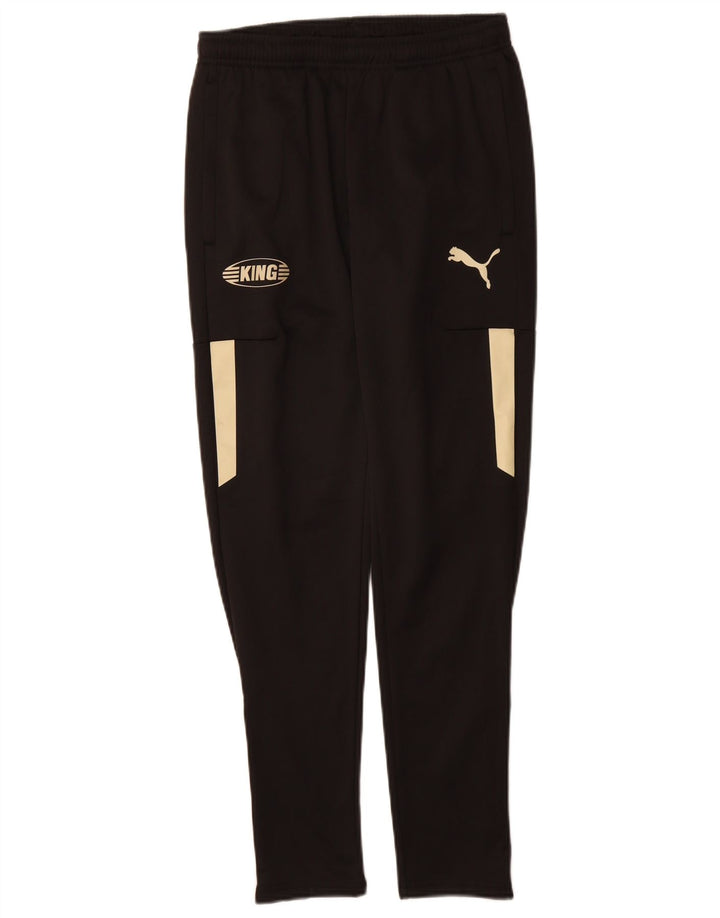 Puma Mens Graphic Tracksuit Trousers Small Black Colourblock Polyester