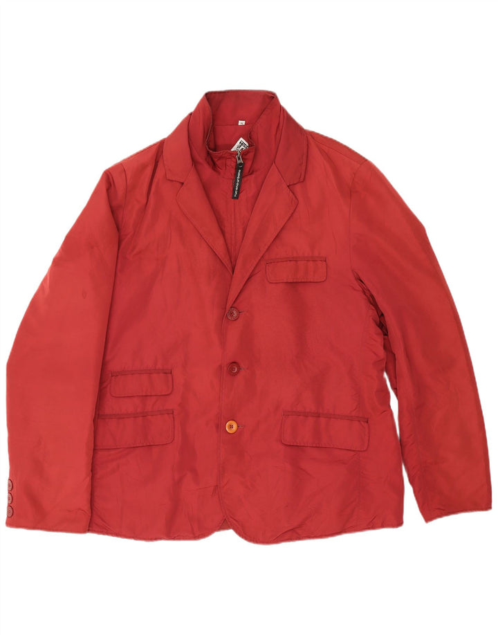 Tucano Urbano Mens Bomber Jacket UK 42 XL Red Polyester