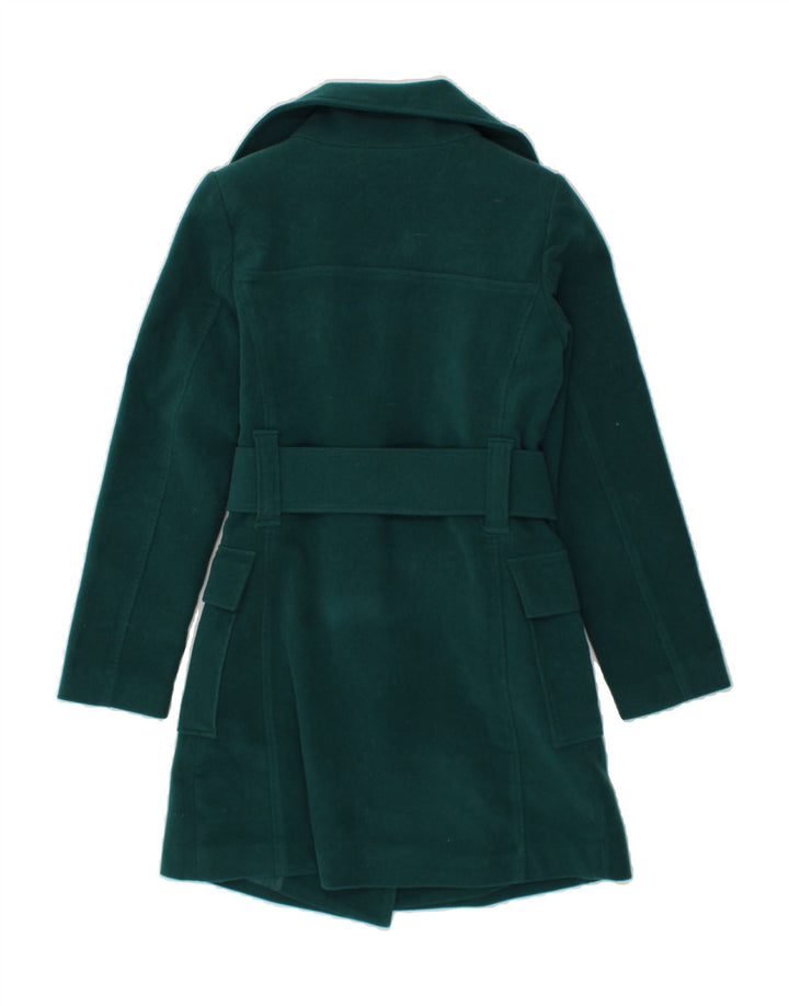 BUFFALO Womens Double Breasted Coat UK 8 Small Green Polyester Vintage Buffalo and Second-Hand Buffalo from Messina Hembry 