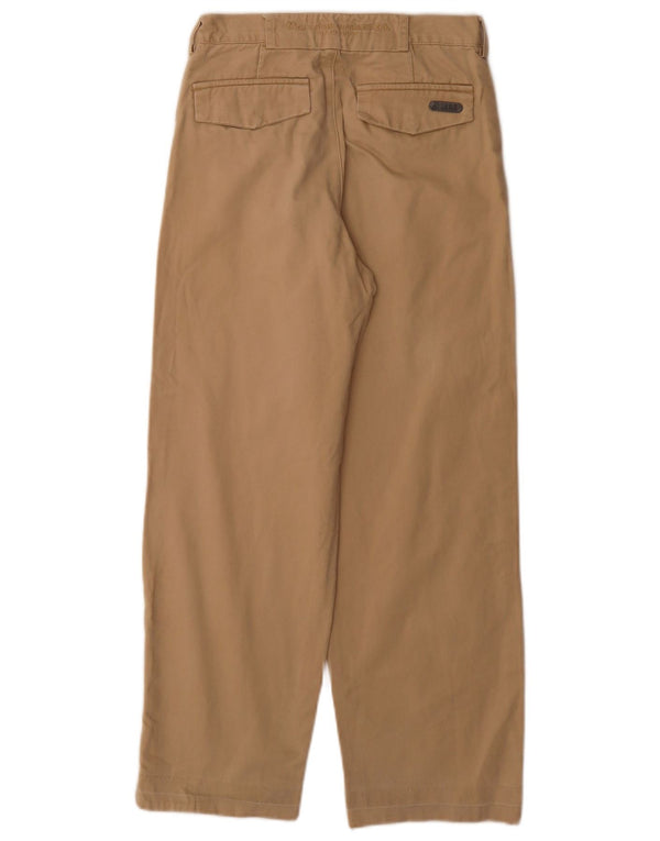Zara Boys Loose Fit Chino Trousers 11-12 Years W26 L29 Beige Cotton