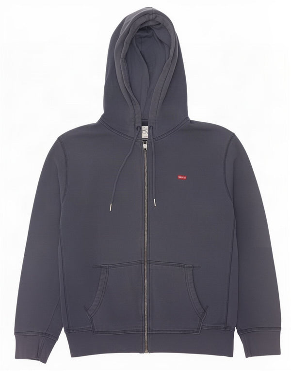 Levi's Mens Zip Hoodie Sweater Medium Navy Blue Cotton
