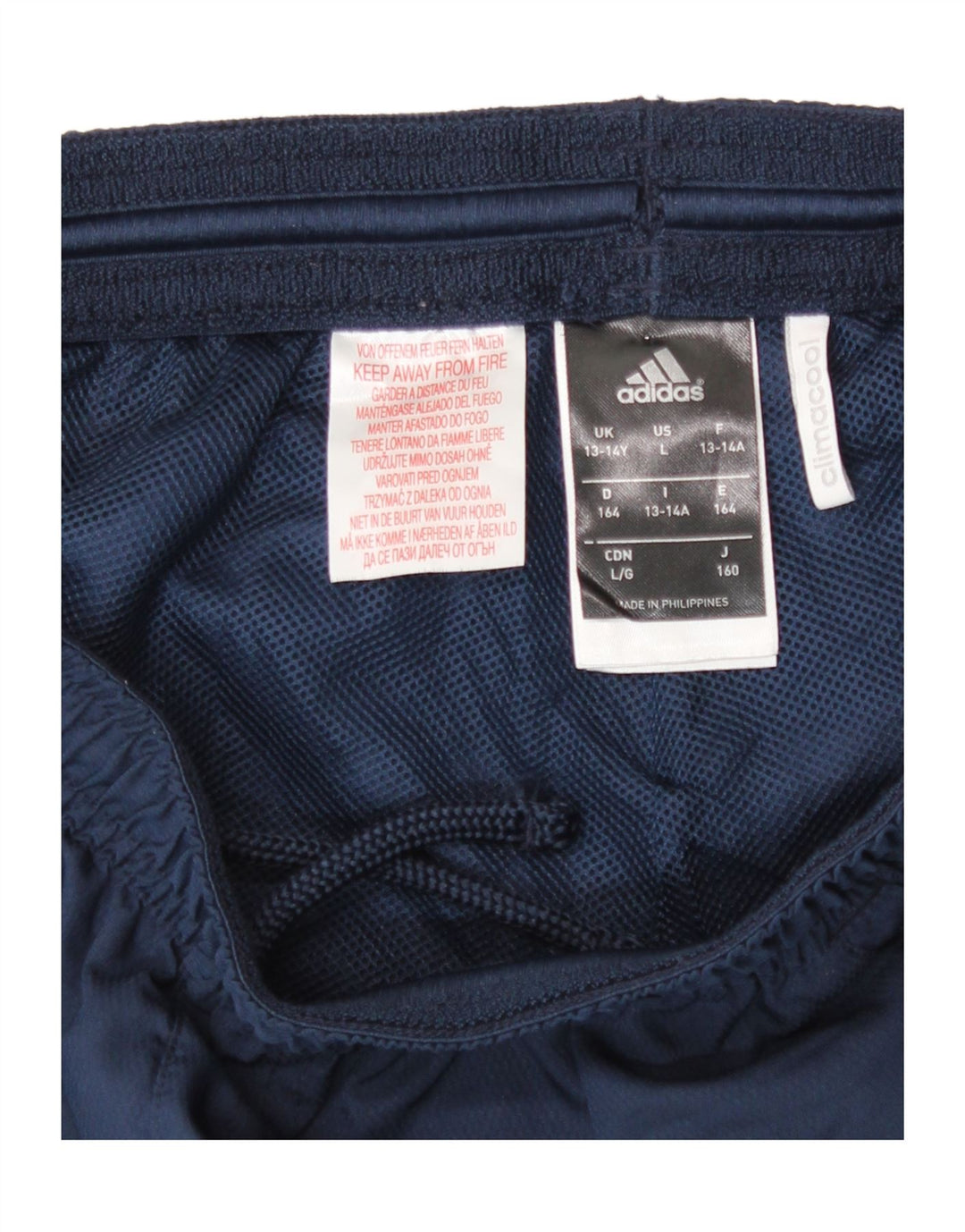Adidas Boys Climacool Tracksuit Trousers 13-14 Years Navy Blue Polyester