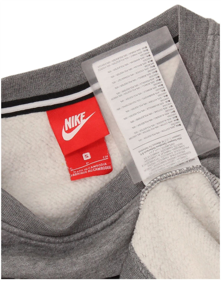 Nike Mens Graphic Sweatshirt Jumper Small Grey Cotton