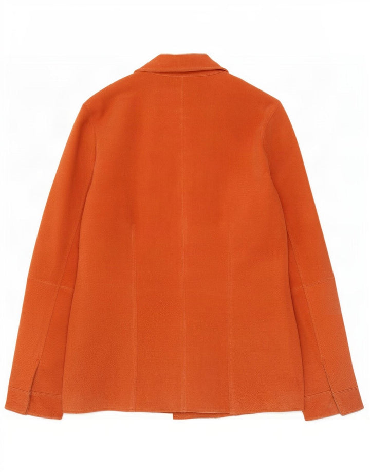 Elements Womens Suede Jacket UK 14 Large Orange Leather