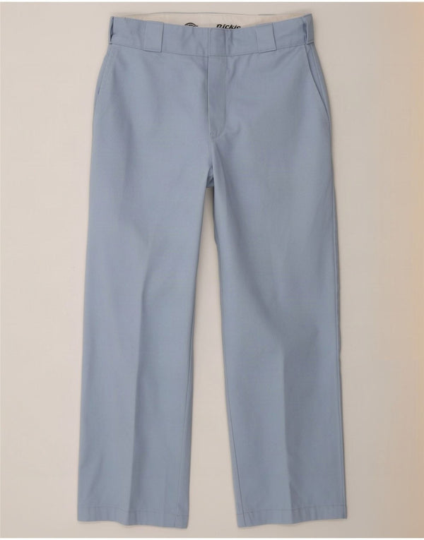 Dickies Womens Straight Chino Trousers W26 L25 Blue Polyester