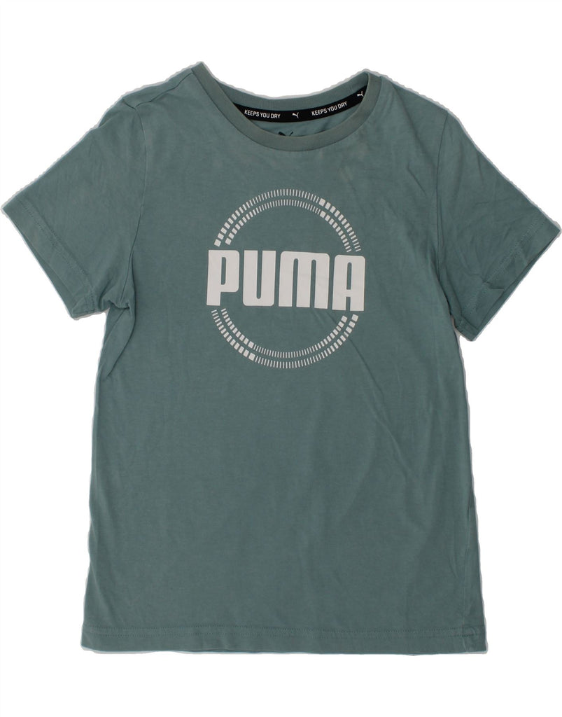PUMA Boys Graphic T-Shirt Top 9-10 Years Blue | Vintage Puma | Thrift | Second-Hand Puma | Used Clothing | Messina Hembry 