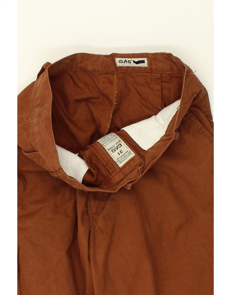 GAS Womens Straight Cargo Trousers W31 L28 Brown Cotton | Vintage Gas | Thrift | Second-Hand Gas | Used Clothing | Messina Hembry 