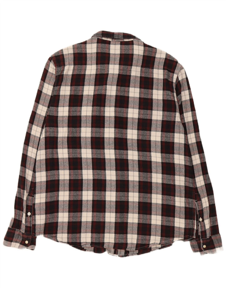 LEE Mens Regular Fit Flannel Shirt Large Multicoloured Check Cotton