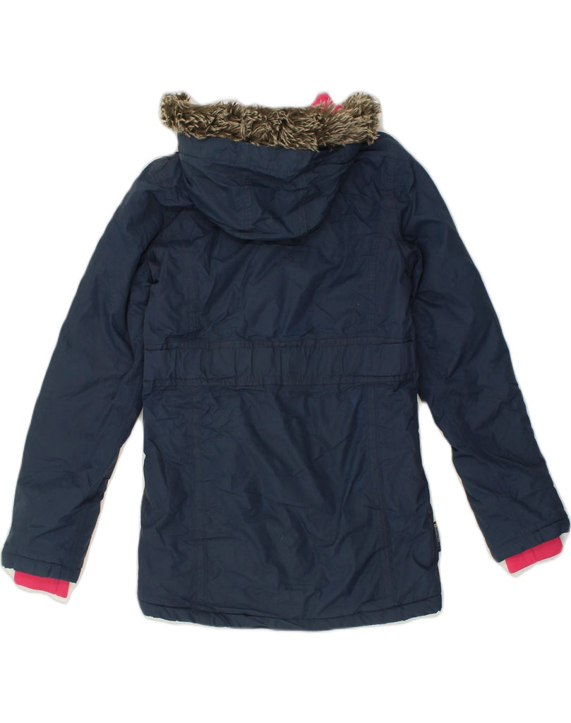 MOUNTAIN WAREHOUSE Girls Hooded Windbreaker Coat 12-13 Years Navy Blue | Vintage Mountain Warehouse | Thrift | Second-Hand Mountain Warehouse | Used Clothing | Messina Hembry 