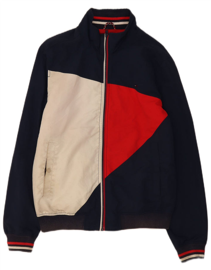 Tommy Hilfiger Mens Tracksuit Top Jacket Medium Navy Blue Colourblock