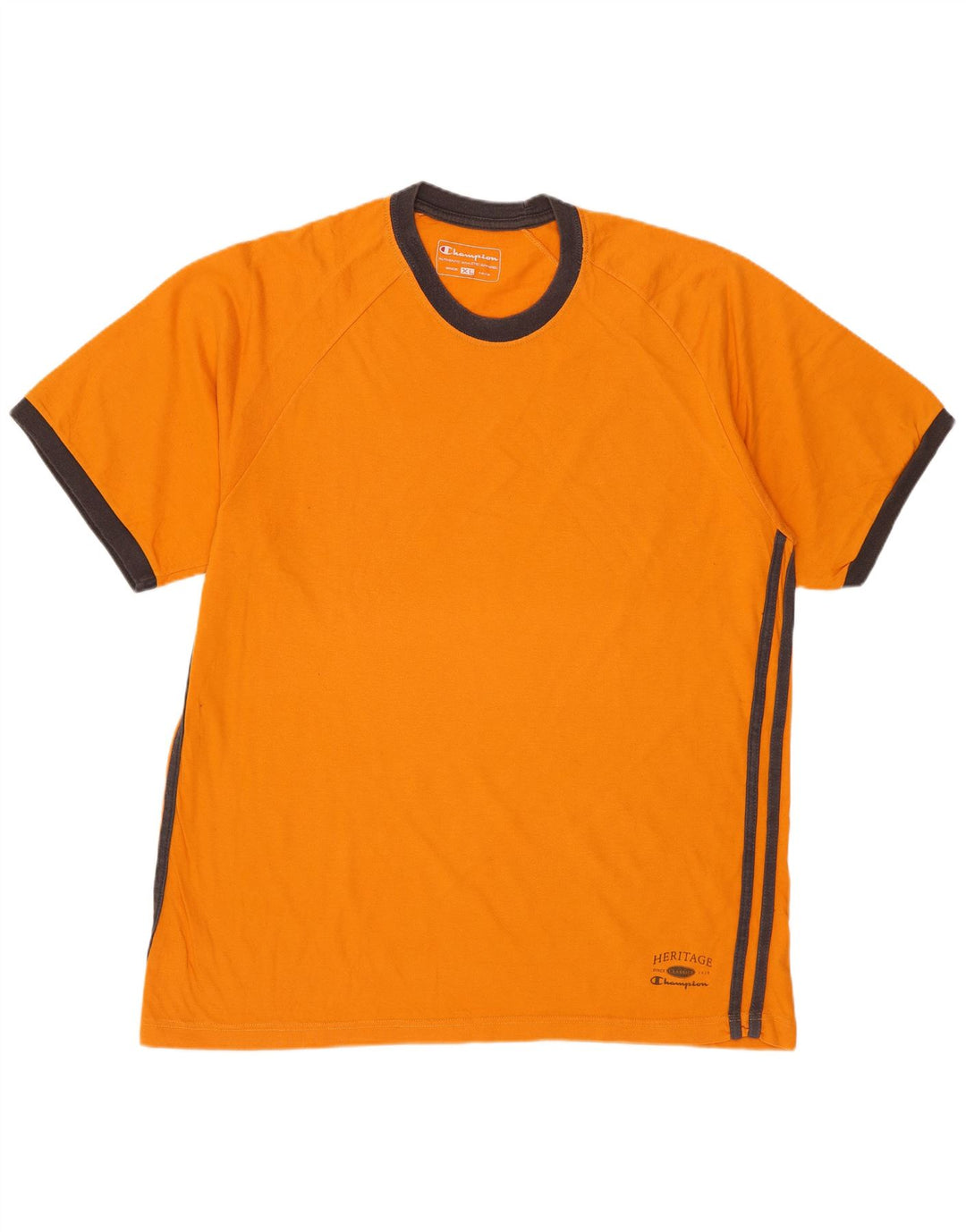 CHAMPION Mens Heritage Classics T-Shirt Top XL Orange Cotton
