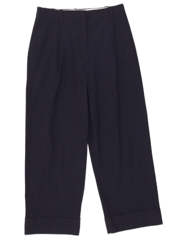 Zara Womens Pegged Chino Trousers Medium W30 L26 Navy Blue