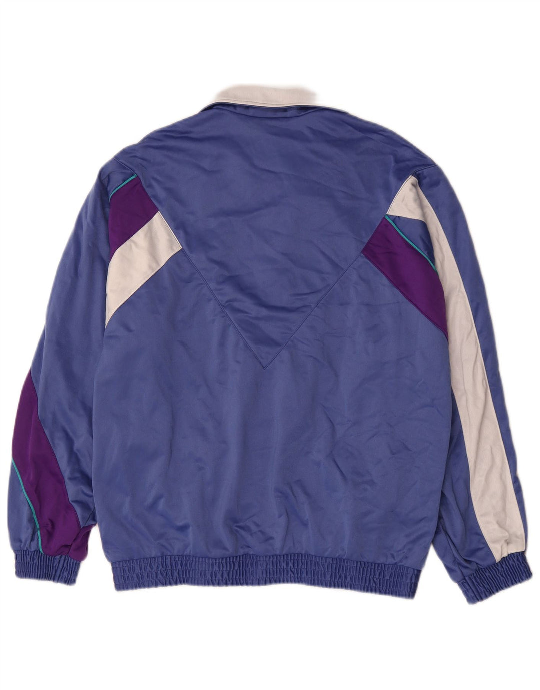 Lotto Mens Tracksuit Top Jacket Large Blue Colourblock Polyester