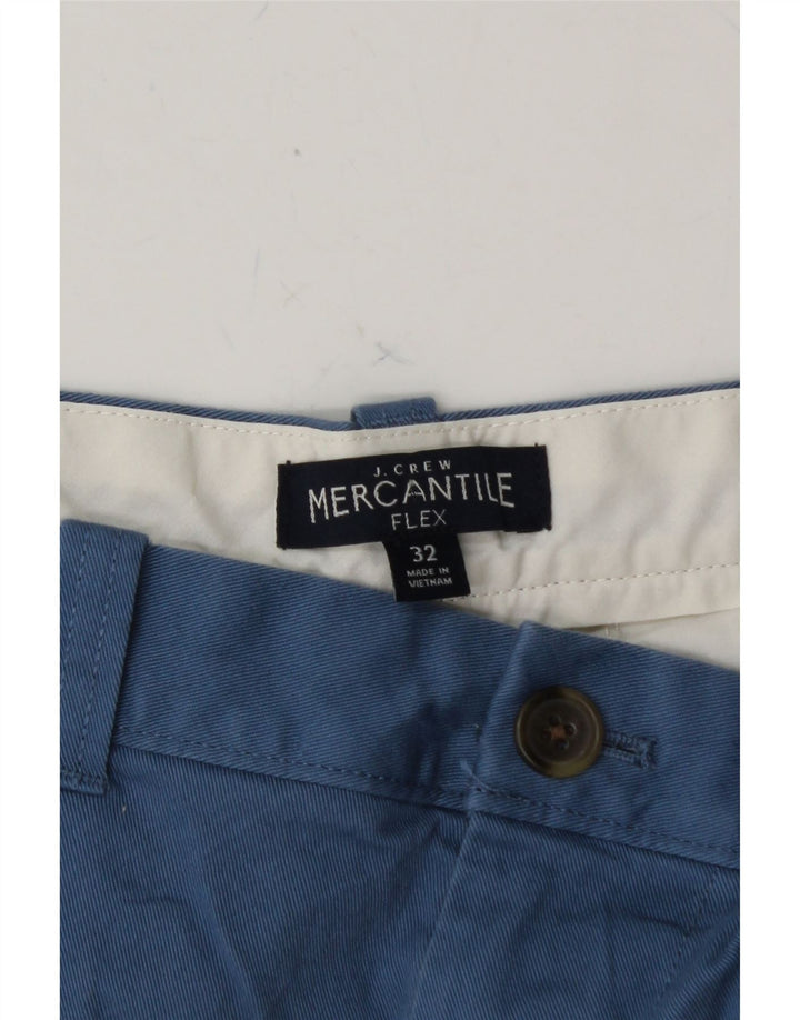 J. CREW Mens Mercantile Flex Chino Shorts W32 Medium  Blue Cotton Vintage J. Crew and Second-Hand J. Crew from Messina Hembry 