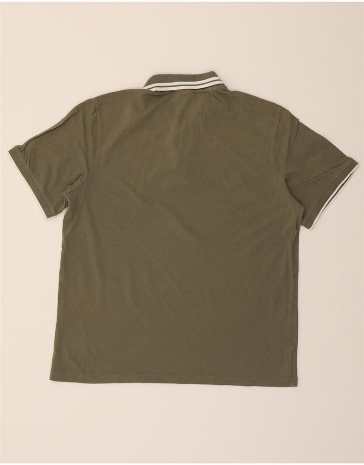 JACK & JONES Mens Polo Shirt Large Khaki Vintage Jack & Jones and Second-Hand Jack & Jones from Messina Hembry 