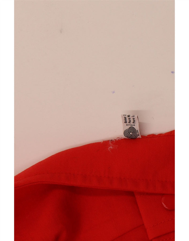 Vintage Womens Bolero Jacket UK 14 Medium Red New Wool