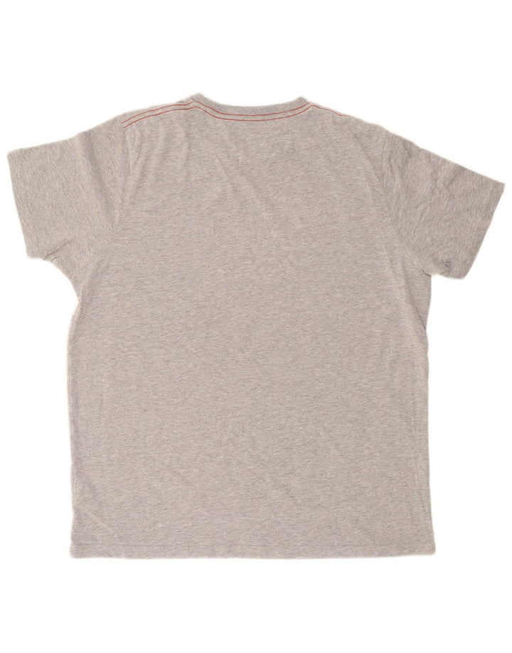 WEIRD FISH Mens Graphic T-Shirt Top Large Grey Cotton