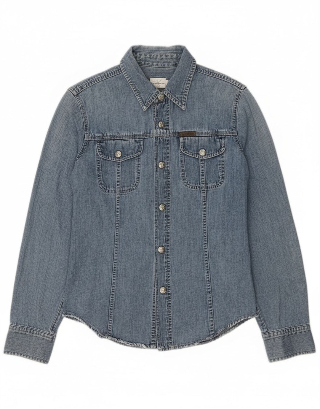 Calvin Klein Jeans Womens Denim Shirt Medium Blue Cotton