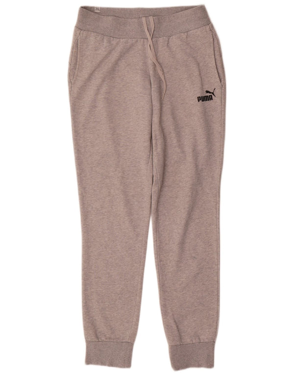 Puma Womens Tracksuit Trousers Joggers UK 12 Medium Grey Cotton