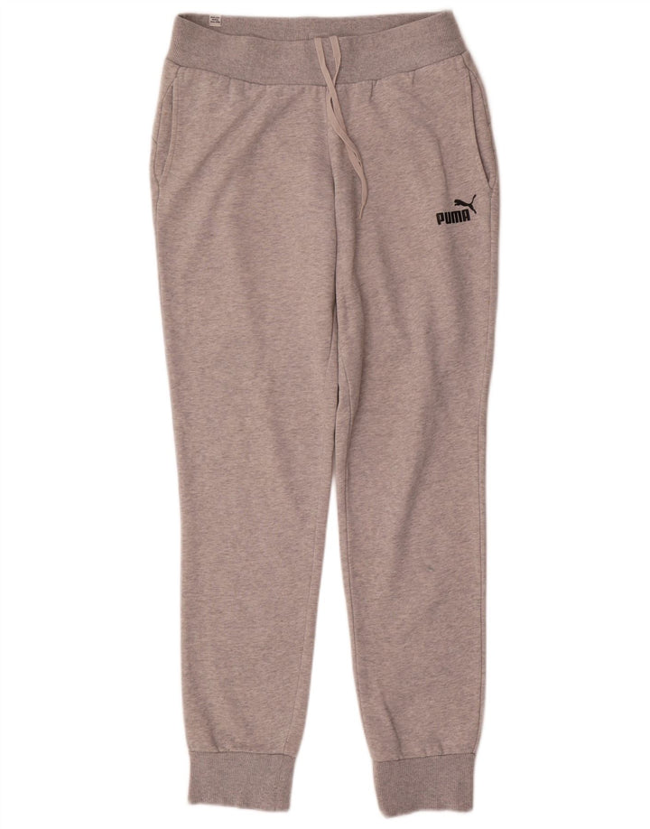 Puma Womens Tracksuit Trousers Joggers UK 12 Medium Grey Cotton
