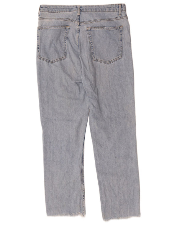 Topshop Womens Straight Jeans W32 L27 Blue Cotton