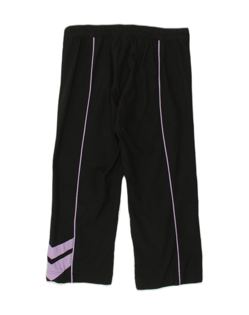 NIKE Womens Capri Tracksuit Trousers Size 4-6 Small Black Polyester | Vintage Nike | Thrift | Second-Hand Nike | Used Clothing | Messina Hembry 