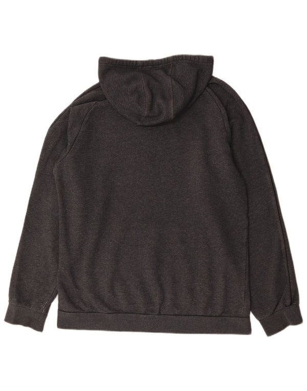 Adidas Mens Hoodie Jumper Large Grey Flecked Cotton