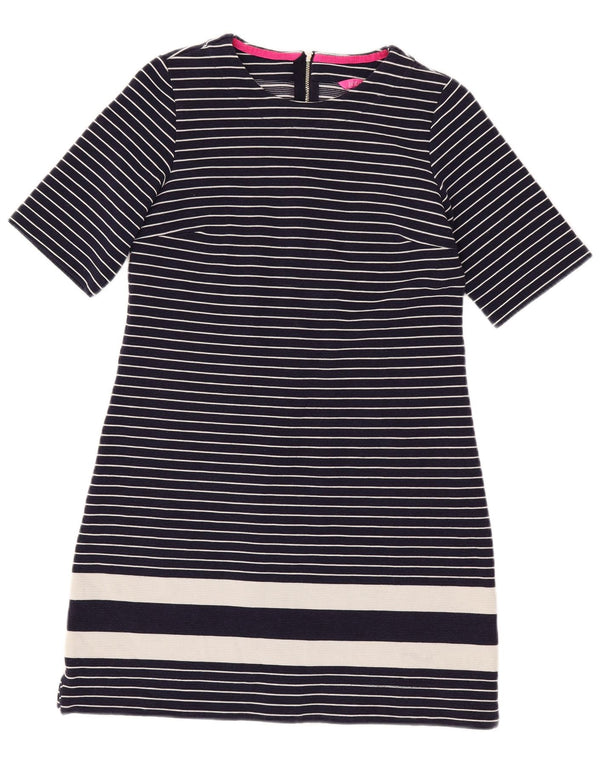 Joules Womens Basic Dress UK 12 Medium Navy Blue Striped Nautical