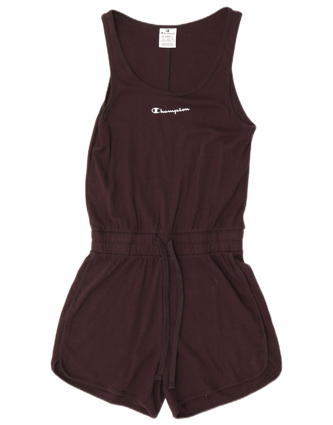 Champion Womens Sleeveless Playsuit UK 6 XS Black