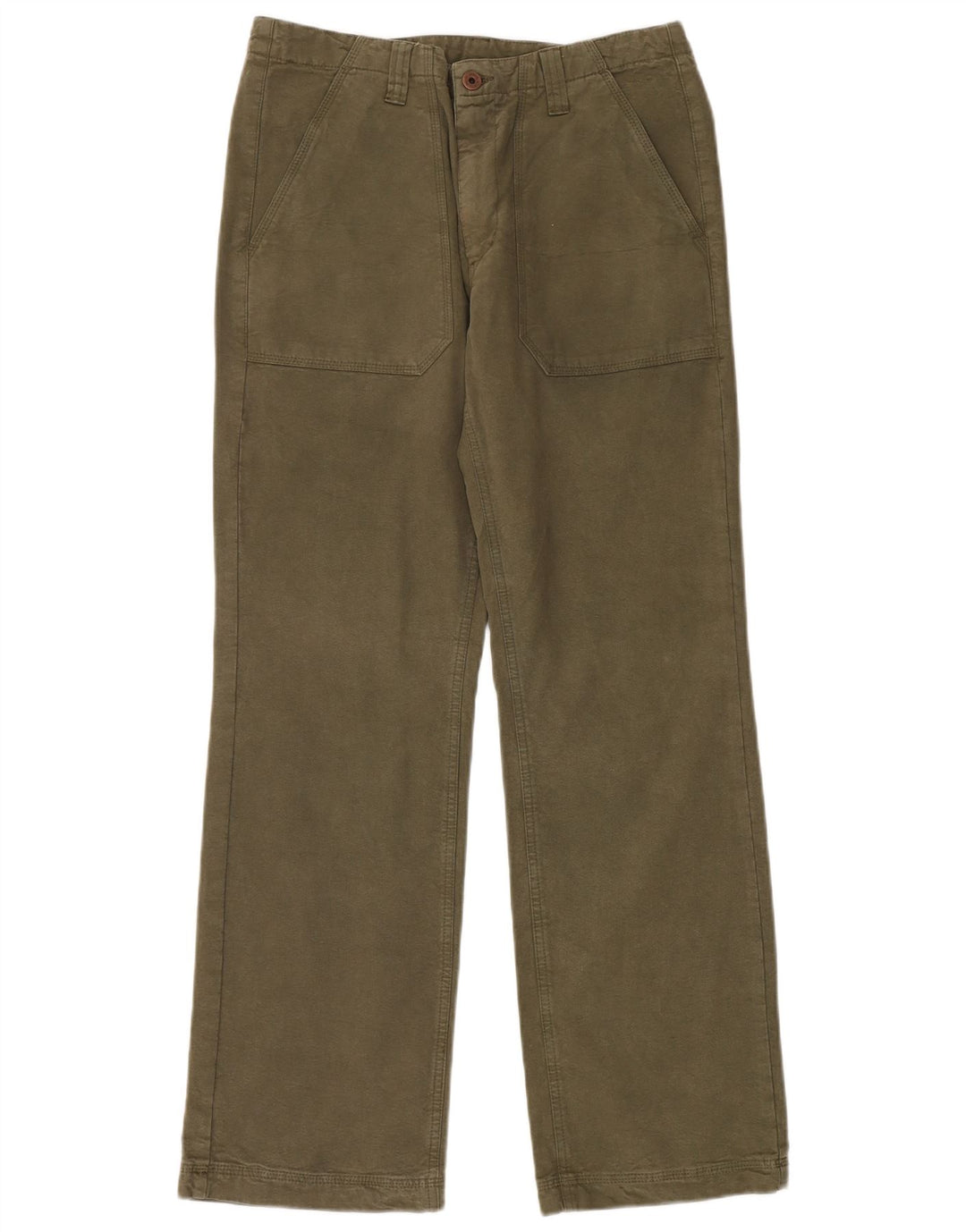 CHAMPION Mens Straight Chino Trousers Small W32 L32 Khaki Cotton
