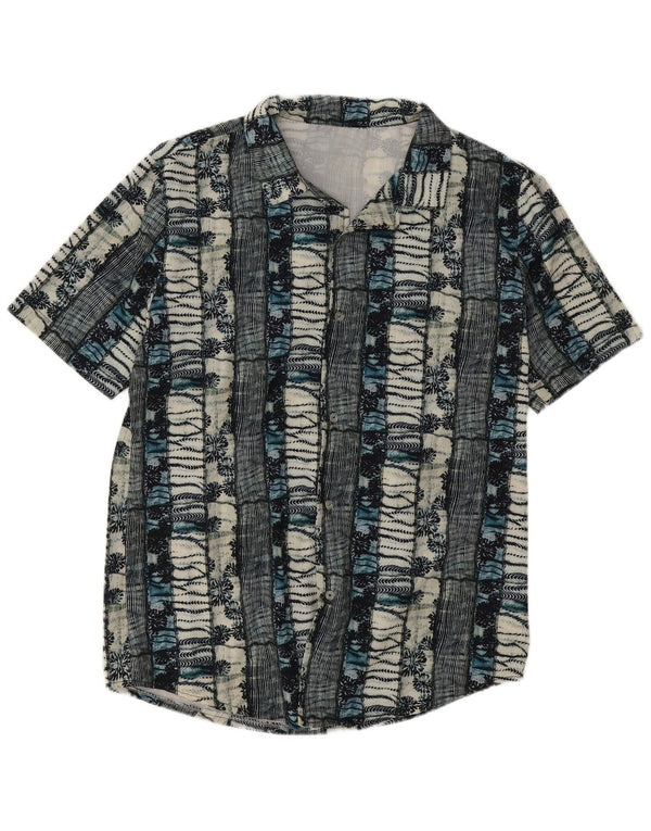Vintage Mens Short Sleeve Shirt Large Multicoloured Floral