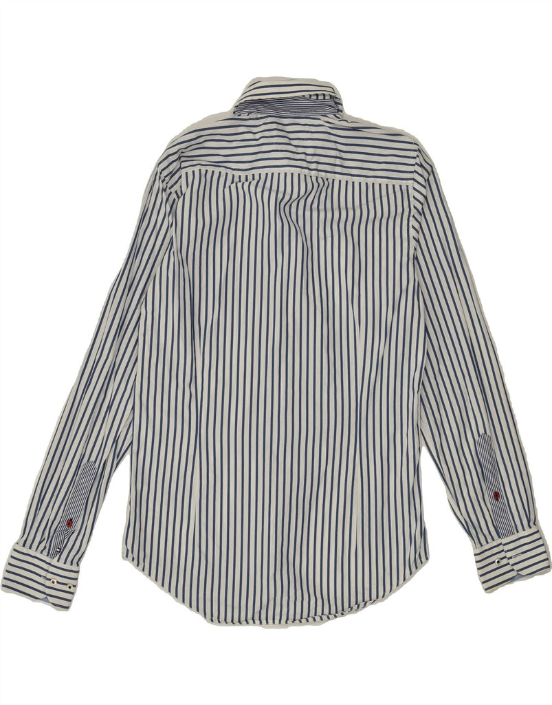 TOMMY HILFIGER Mens Shirt Small Blue Striped Cotton | Vintage Tommy Hilfiger | Thrift | Second-Hand Tommy Hilfiger | Used Clothing | Messina Hembry 