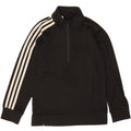 ADIDAS Boys Zip Neck Sweatshirt Jumper 7-8 Years Black Polyester Vintage Adidas and Second-Hand Adidas from Messina Hembry 