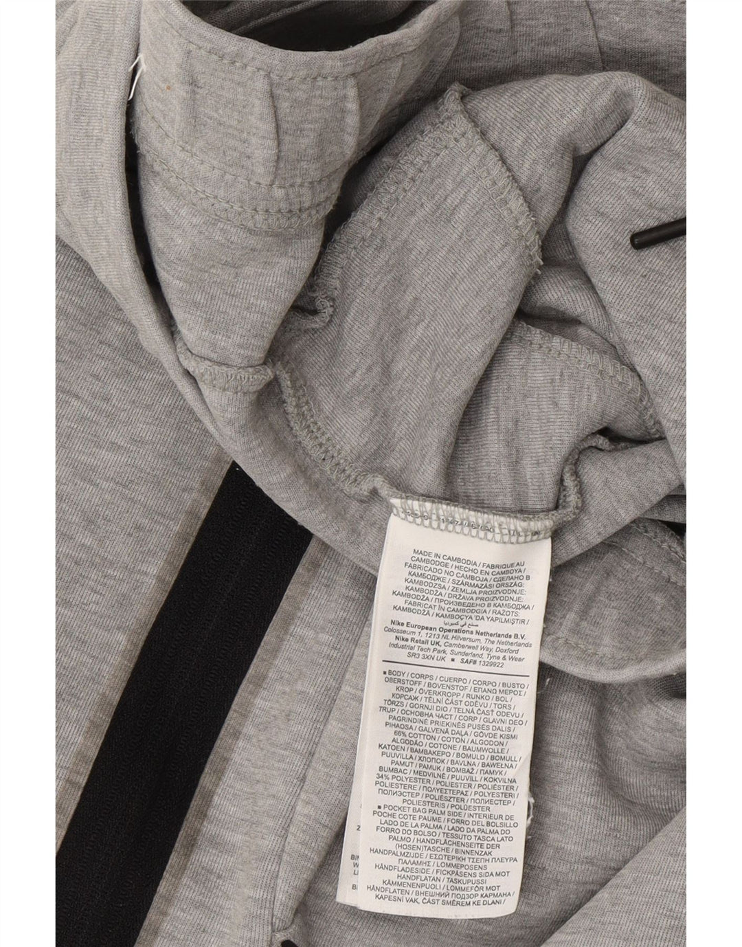 Nike Mens Tracksuit Trousers Joggers Medium  Grey Cotton