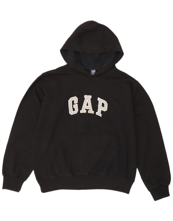 Gap Womens Graphic Oversized Hoodie Jumper UK 16 Large Black Cotton